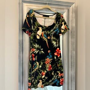New York & Company black tropical dress- worn once!